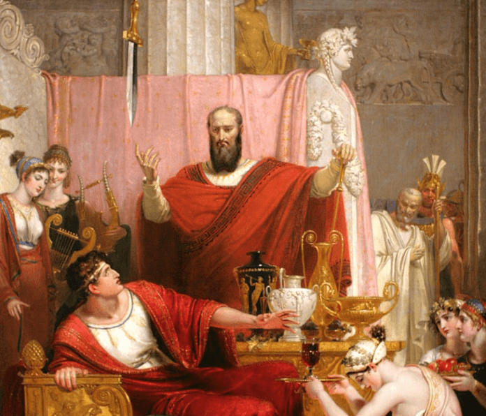 Damocles con su espada