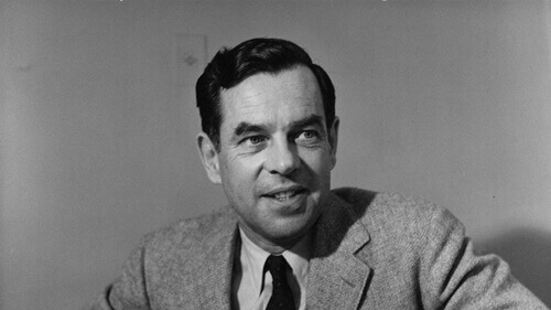 Fotografía de Joseph Campbell en blanco y negro