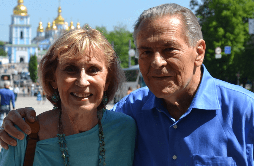 Christina Grof con su marido