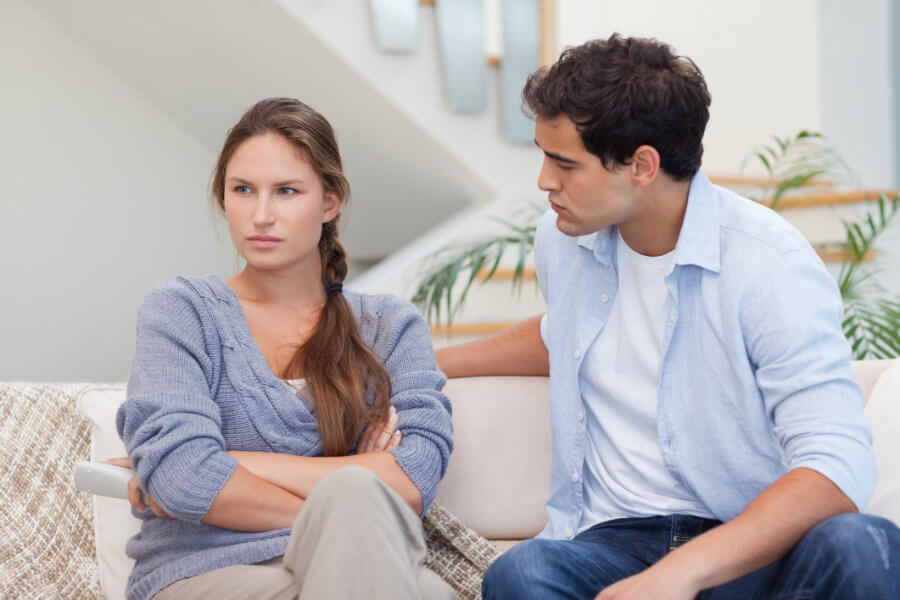 couple éloigné dans leur relation