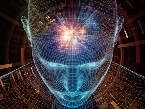 Persona con luz en la mente