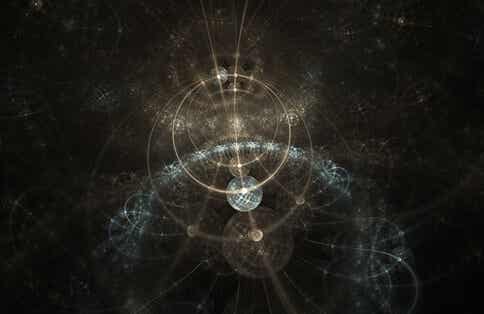 partículas representando el principio de incertidumbre de Heisenberg
