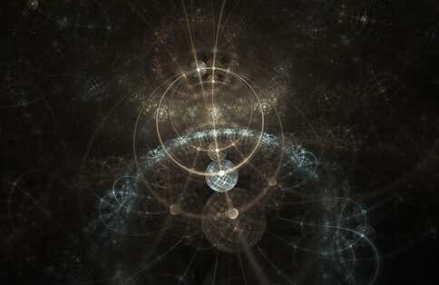 partículas representando el principio de incertidumbre de Heisenberg