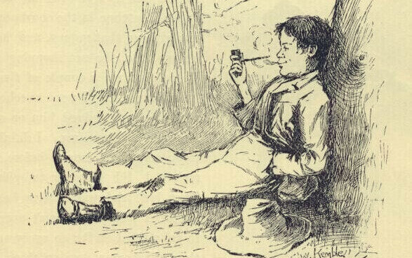 Ilustración de Huckleberry Finn