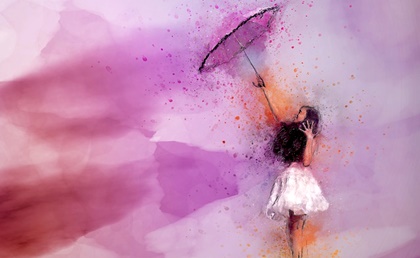 fille avec parapluie investissant dans son système immunitaire psychologique