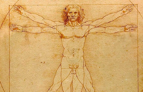 hombre de Vitrulbio de Leonardo Da Vinci