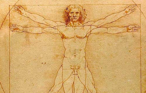 hombre de Vitrulbio de Leonardo Da Vinci 