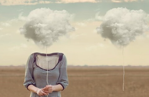 woman with clouds symbolizing Jung's word association test