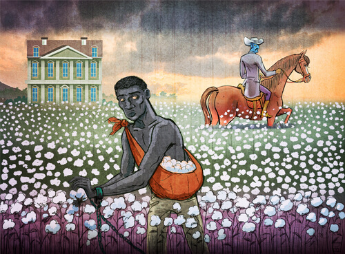 Sultán con un caballo y esclavo