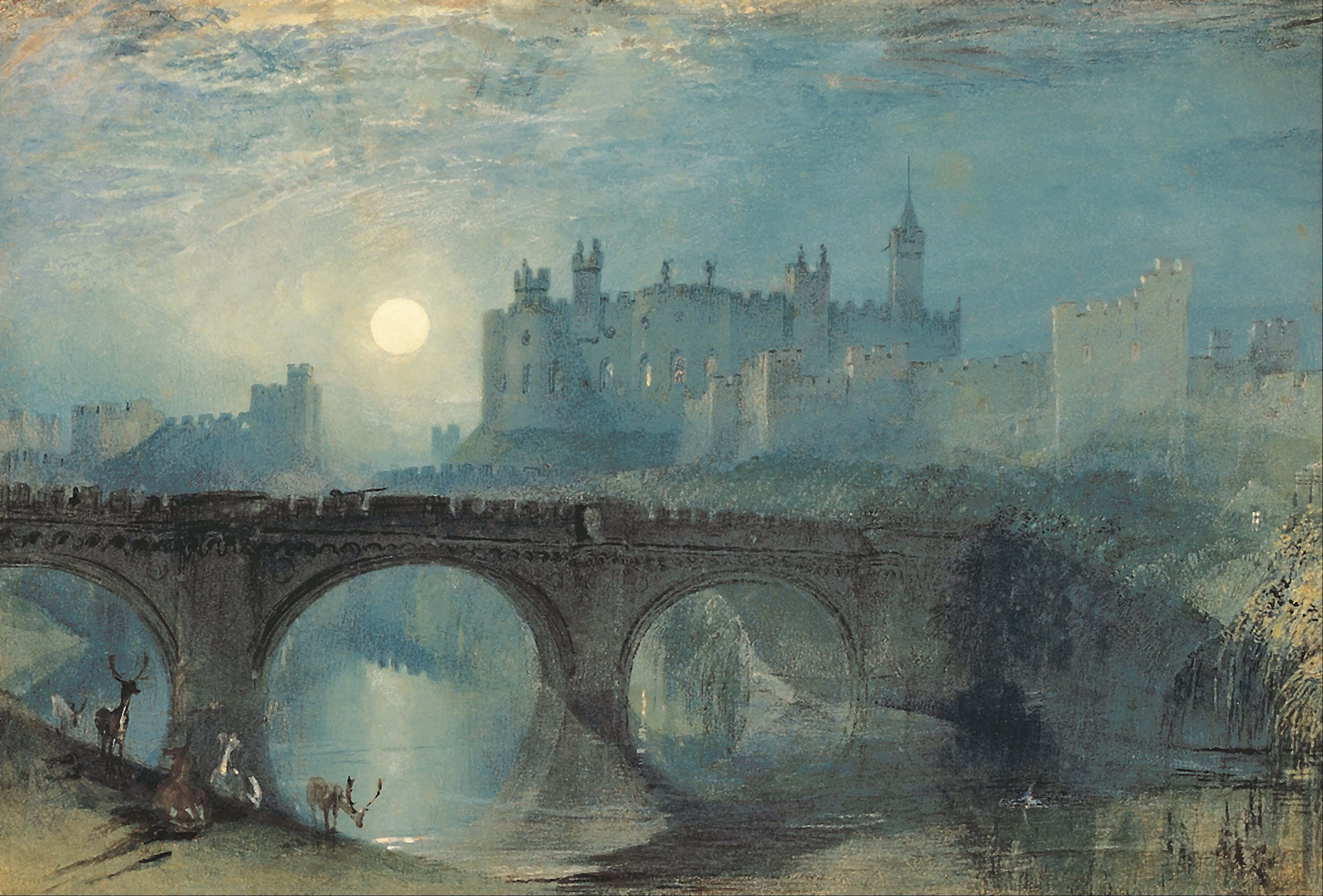 Castillo y puente como obra de JMW Turner