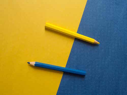 Lápices de dos colores