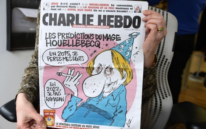 Michel Houellebecq en la portada de Charlie Hebdo