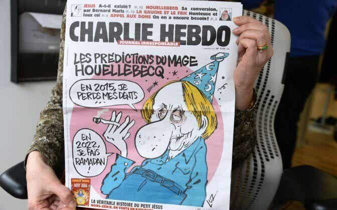 Michel Houellebecq en la portada de Charlie Hebdo