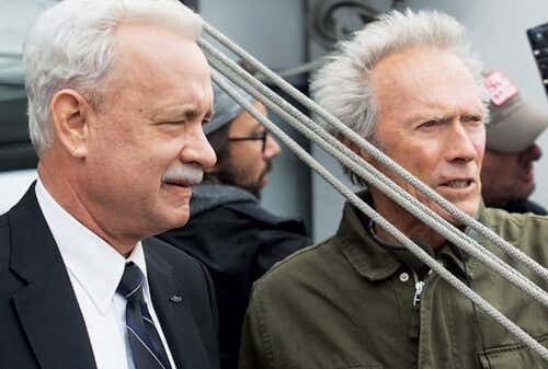 Clint Eastwood y Tom Hanks rodando el Milagro en el Hudson