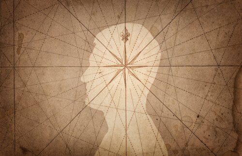 Hombre con una estrella en la mente para representar la neurobiología de la sensibilidad moral