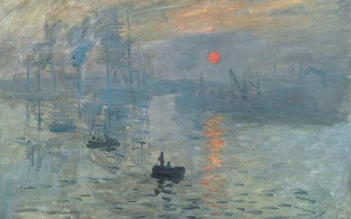Cuadro de Monet titulado Impresión del sol naciente