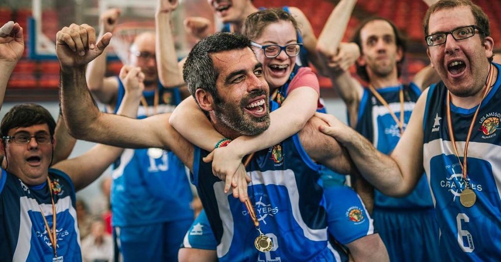 People playing basketball