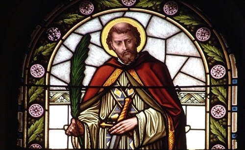 vidriera de San Valentín