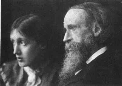 Virginia Woolf con su padre