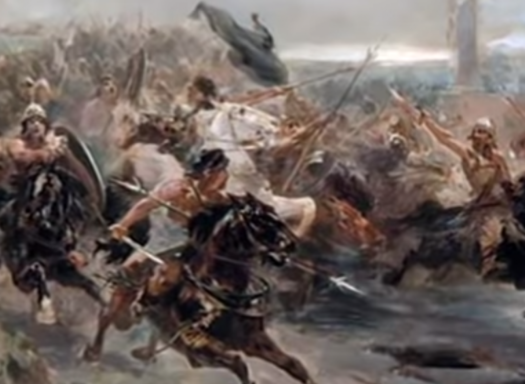 Attila in der Schlacht