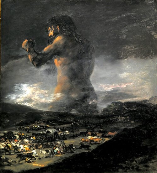 Francisco de Goya, El Coloso, obra que pudo haber sido hecha bajo el El síndrome de Susac