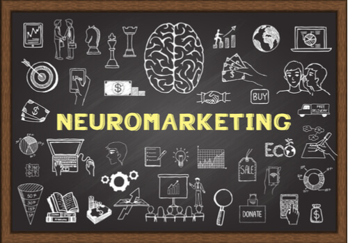 Palabra neuromarketing en una pizarra