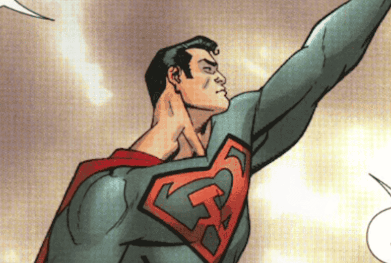 Superman con brazo en alza