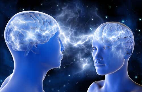 Dos personas conectadas a nivel cerebral representando la sapiosexualidad