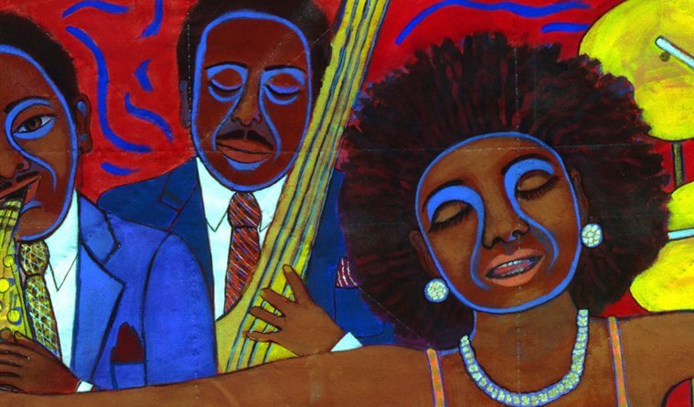 Pintura de tres personas 