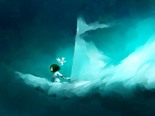 Mujer paseando, fantasía