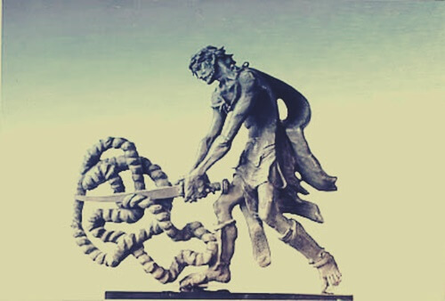 Alejandro Magno y el nudo gordiano