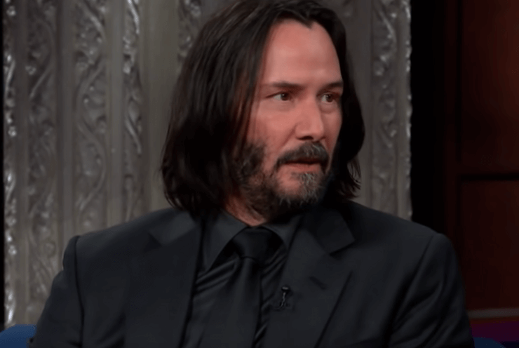 Keanu Reeves en una entrevista