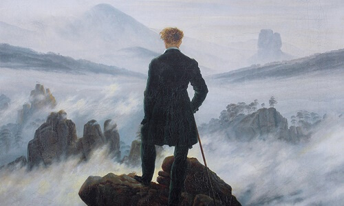 El caminante de Casper David Friedrich simbolizando el origen de la palabra empatía 