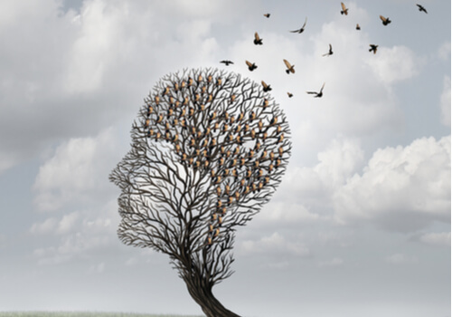 Cabeza en forma de árbol representando nuestra capacidad para planear