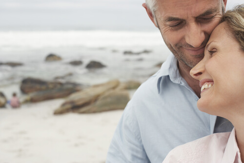 Pareja en la playa
