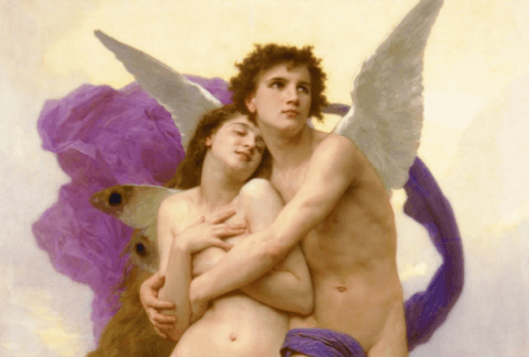Pintura de Eros y Psique