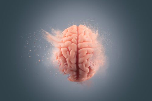 cerveau en désintégration