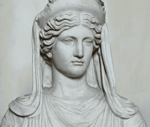 Estatua del rostro de Deméter