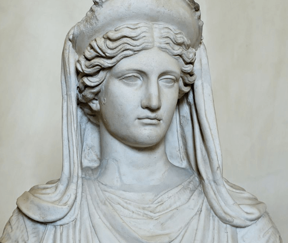 Estatua del rostro de Deméter