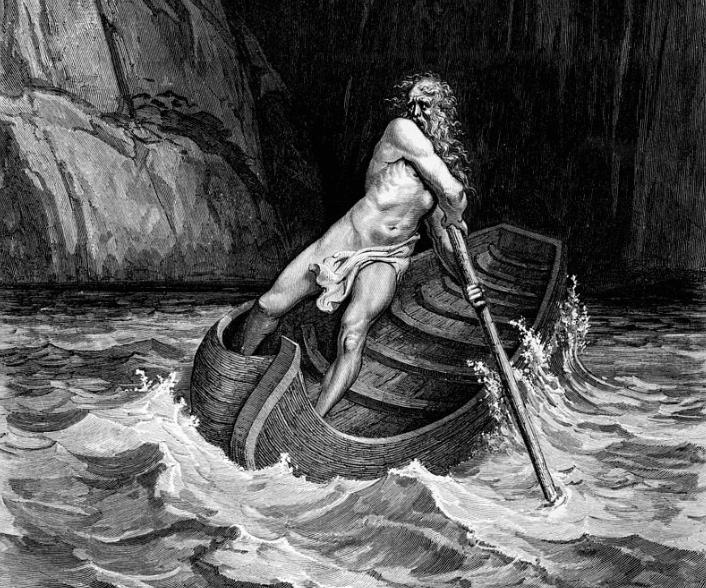El mito de Caronte, barquero del inframundo