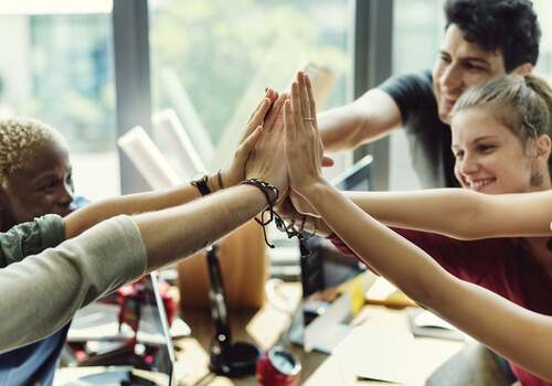 Equipo de trabajo unido