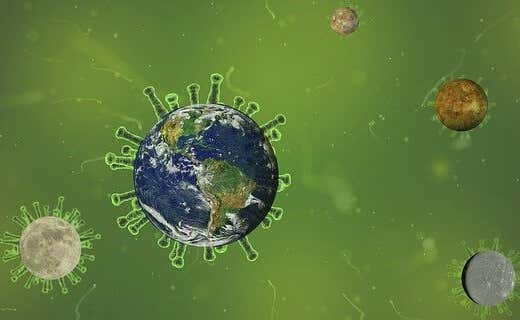 mundo en forma de coronavirus representando la necesidad de ejemplos de solidaridad 
