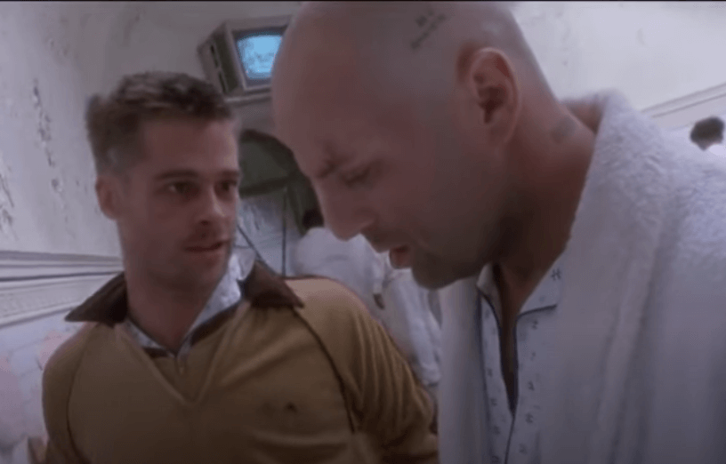 Dos hombres en un manicomio de la película 12 Monos