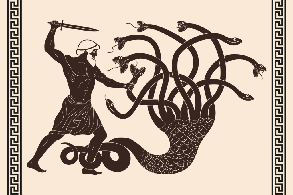 Herkules und die Hydra von Lerna