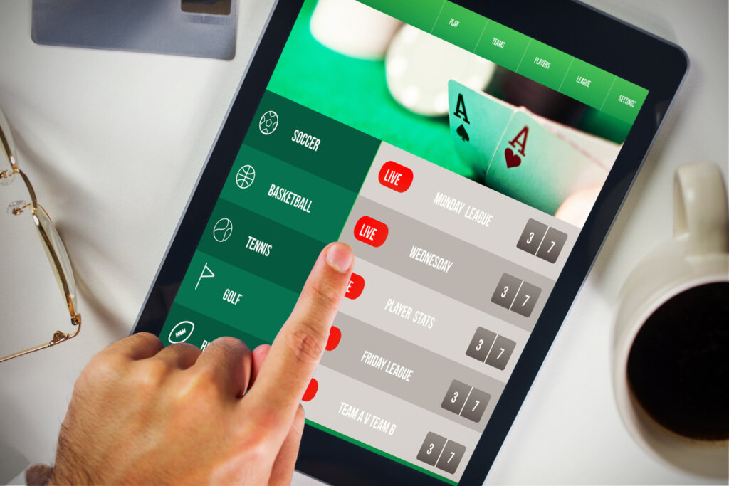 Tablet con apuestas online