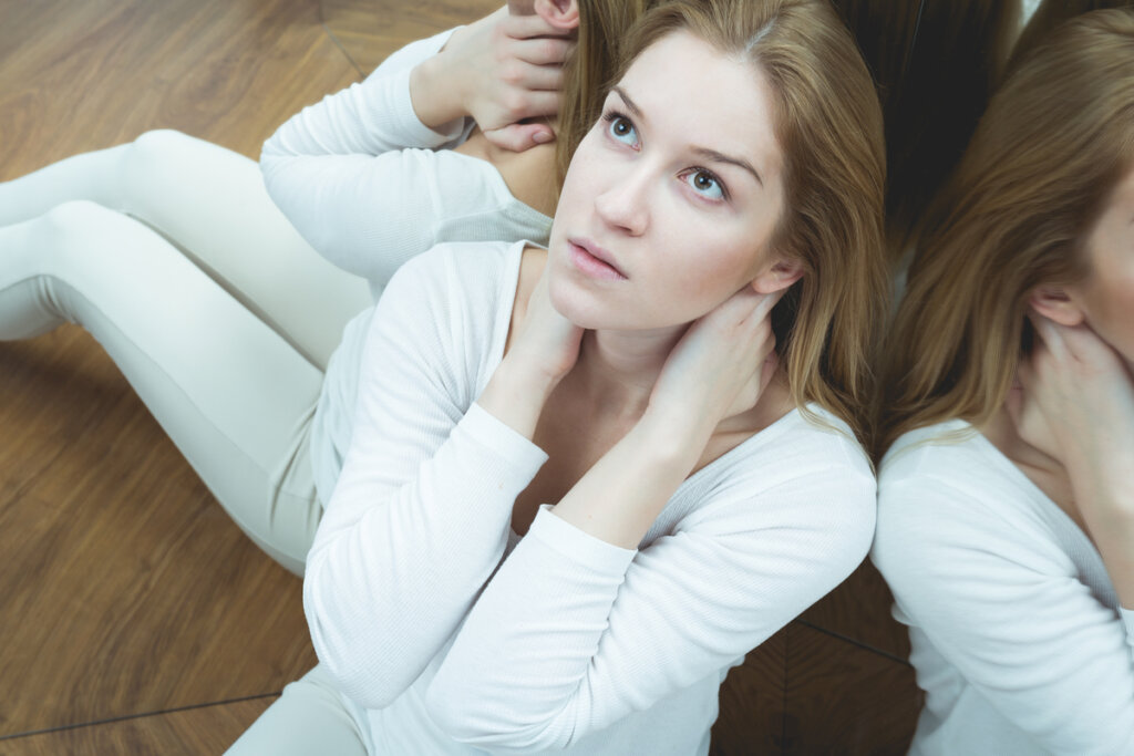 Angstige vrouw
