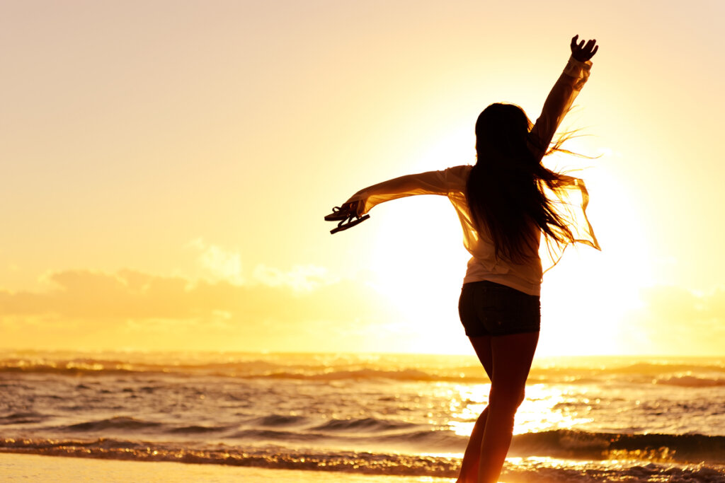 femme, danse, dehors