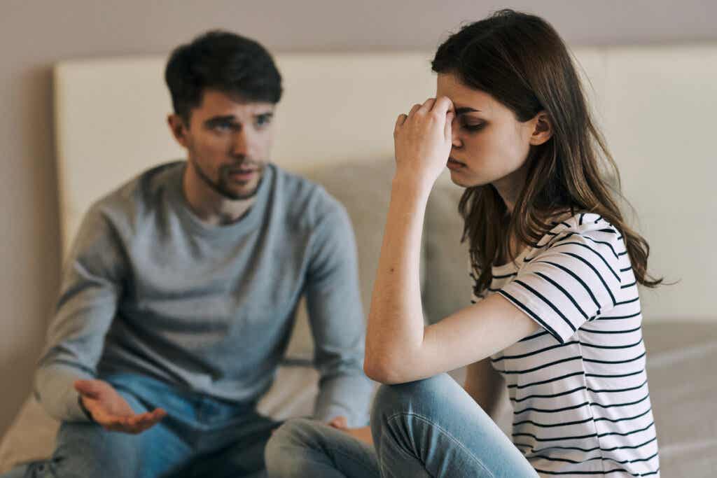 Unhappy couple, representing when you or your partner no longer feel the same
