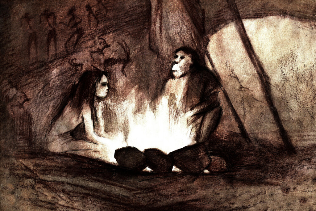 Pareja de neardentales