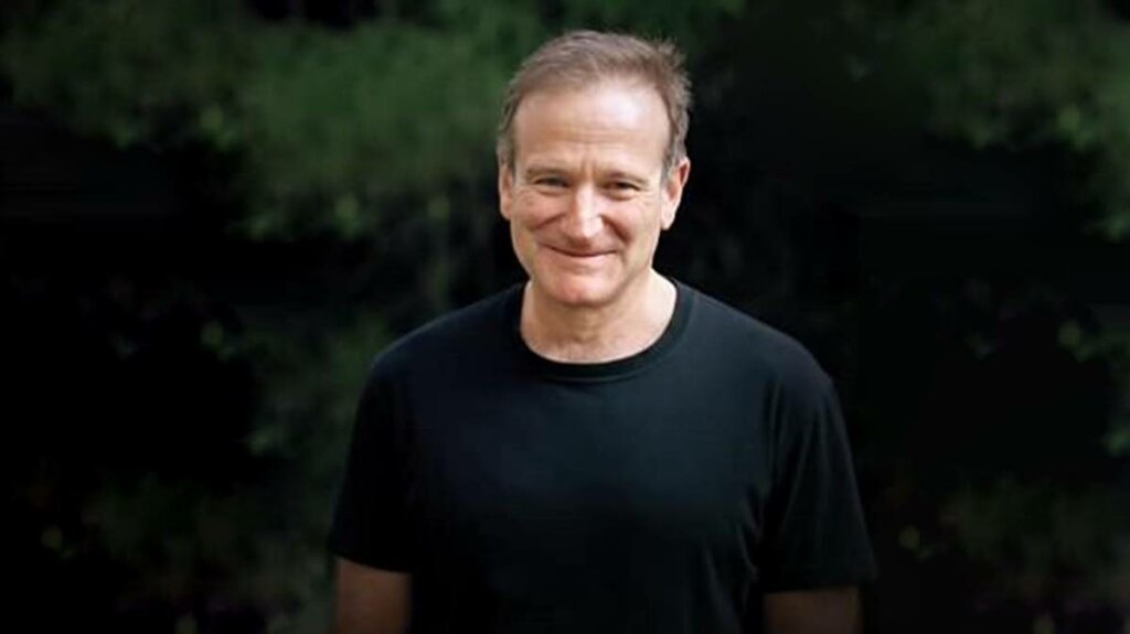 Robin Williams representando el dolor de cuando mueren personas famosas